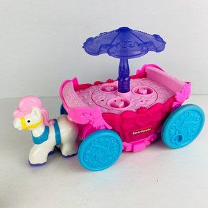 Mattel Fisher Price Little People Disney Princess Carousel Carriage Pretend Play